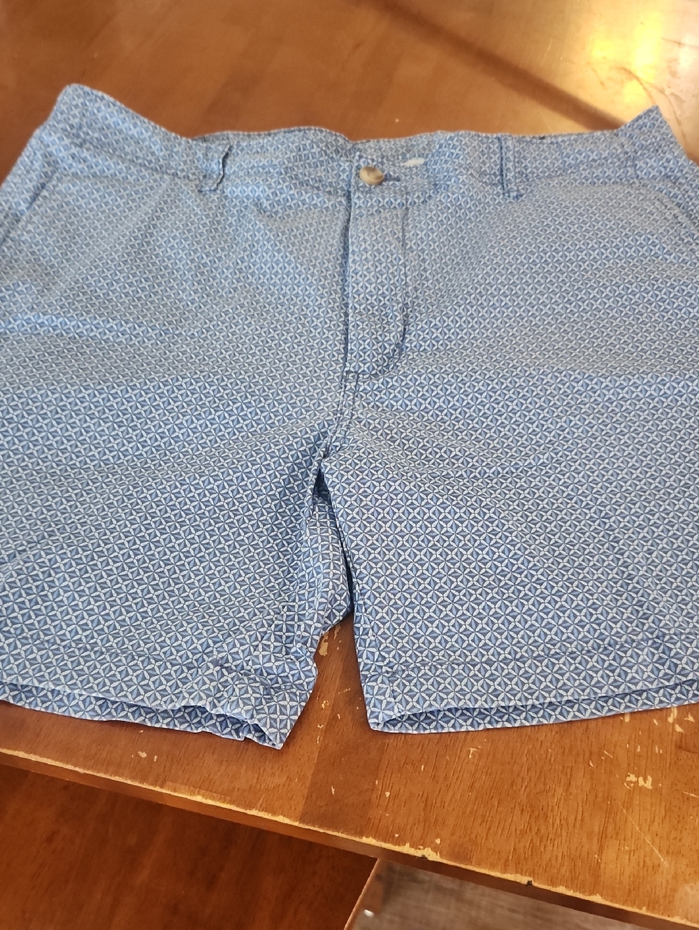 Vineyard Vines Men's Blue Geo-Print Flat Front Shorts Size 38